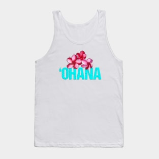 'Ohana Family with Plumerias - Hawaiian Floral Design Tank Top